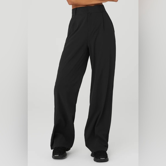 ALO High Waist Dreamscape Trouser (Long) in Black - L - Picture 1 of 5